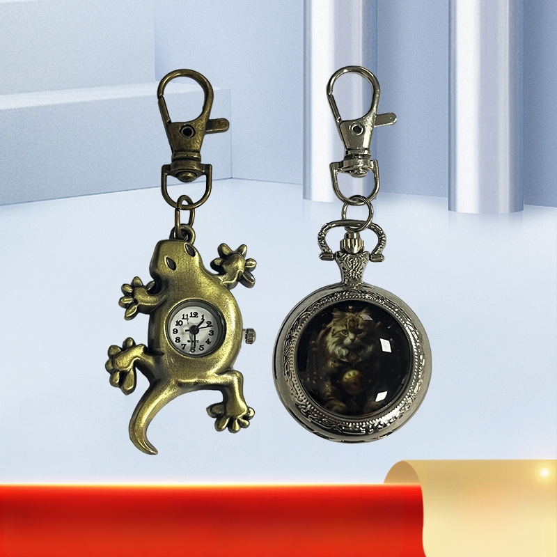 Kišeninis laikrodis – pakabukas: kvarcinis mechanizmas, Huachen, titano lydinio korpusas, apvalus cifernik, rodyklės ir skaitmenys