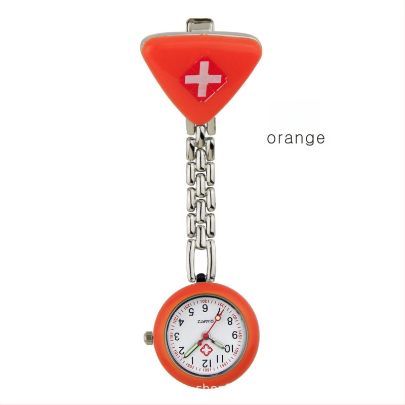 Триъгълен фоб часовник за медицински сестри със светещ циферблат, кварцов механизъм, за жени