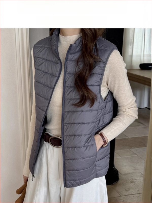 Manmido Geometrisks neilona kviltētais kardigans veste ar rāvējslēdzēju, pildījums poliestera-pamats