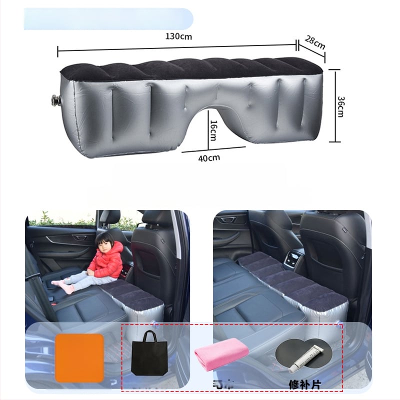 Автомобилно задно надуваемо легло за пътуване - бързо надуване, универсална съвместимост, PVC и флокирана тъкан, максимално натоварване 150 кг