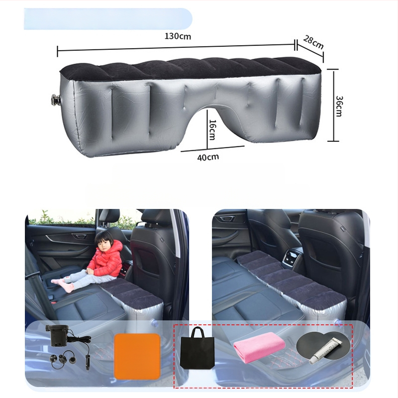 Автомобилно задно надуваемо легло за пътуване - бързо надуване, универсална съвместимост, PVC и флокирана тъкан, максимално натоварване 150 кг