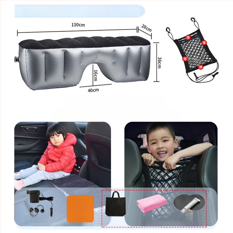 Автомобилно задно надуваемо легло за пътуване - бързо надуване, универсална съвместимост, PVC и флокирана тъкан, максимално натоварване 150 кг