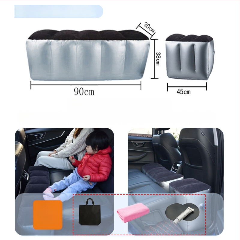 Автомобилно задно надуваемо легло за пътуване - бързо надуване, универсална съвместимост, PVC и флокирана тъкан, максимално натоварване 150 кг