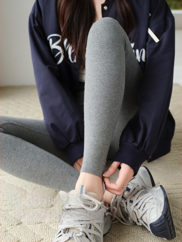 Naiste puuvillast-elastaani leggingid, 9/10 pikkus, õhukesed, kõhu tugi, tihe istuvus