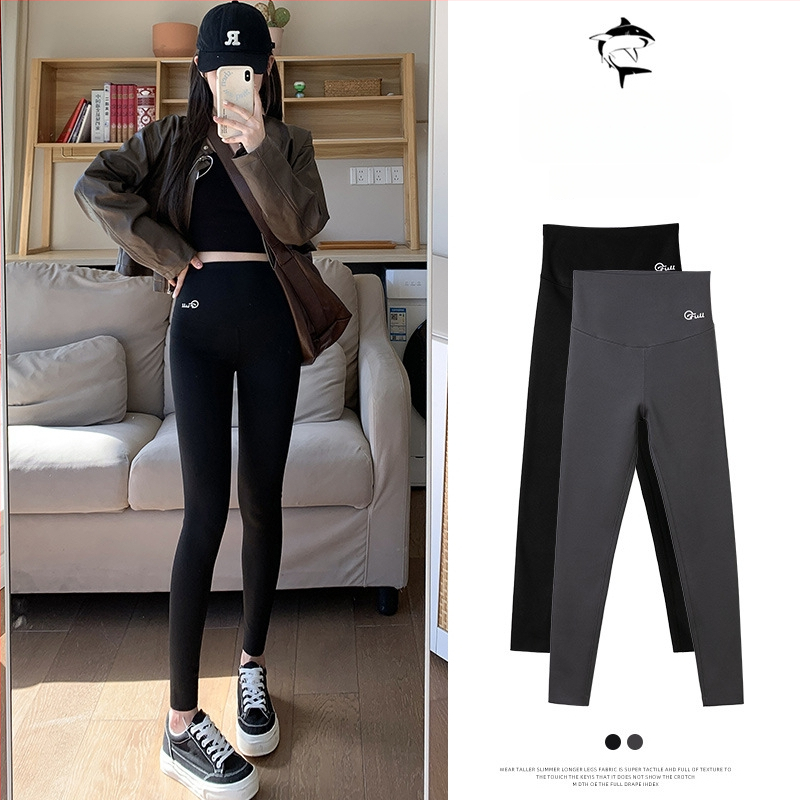 Naiste Shark Pants retuusid – kõrge vöökoht, puusa tõstmine, fliisvooder, Chenille-Spandex segu, sügis 2024