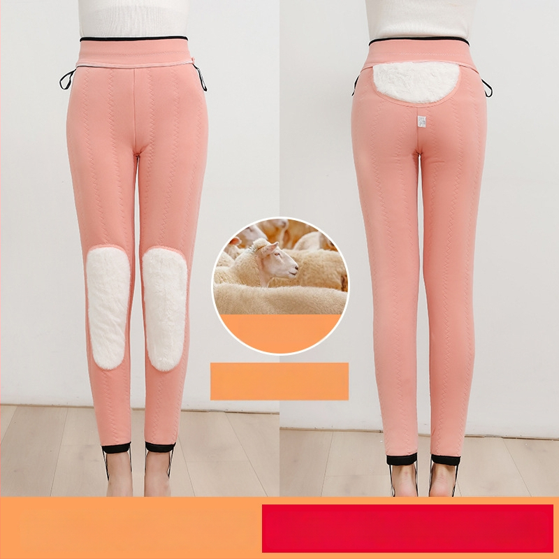 Naiste puuvillased püksid kamelliveleuuri, vooder fleece, ülikõrge paksus, soojad, kõrge elastsus