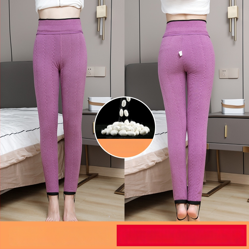 Naiste puuvillased püksid kamelliveleuuri, vooder fleece, ülikõrge paksus, soojad, kõrge elastsus