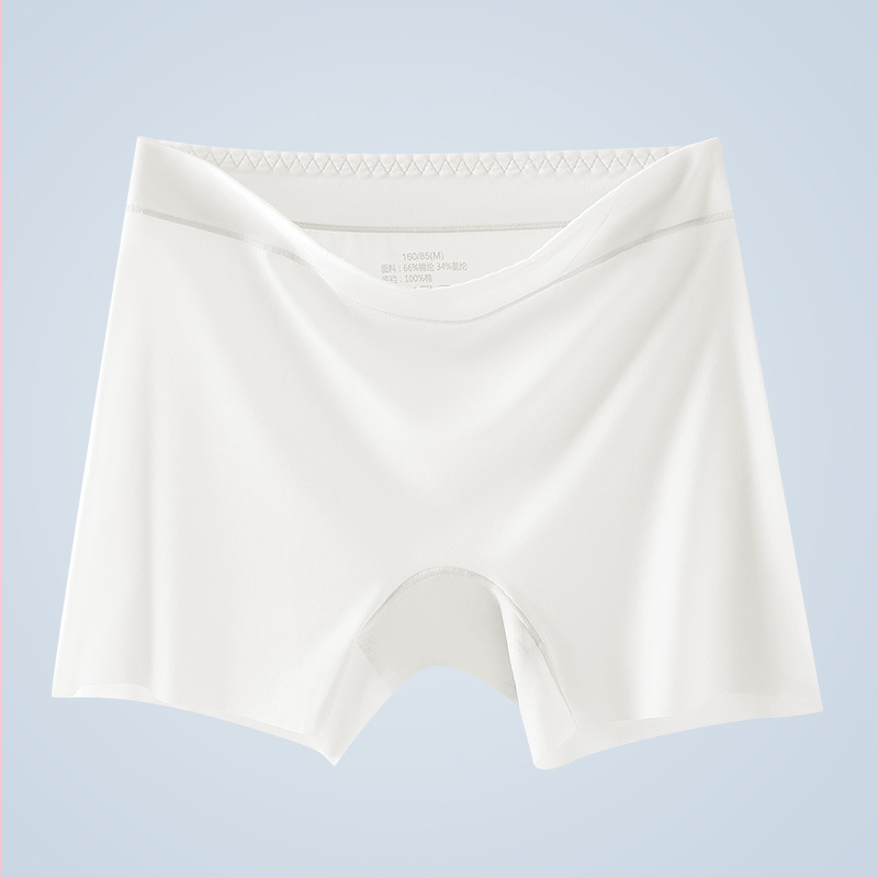 Pantaloni de siguranță fără cusături pentru femei, Ice Silk, talie înaltă, căptușeală între picioare 100% bumbac, 66% nylon, anti-transparent