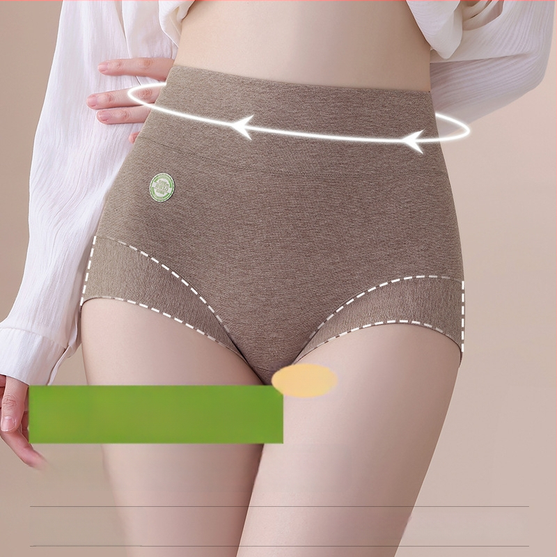 Ženske gaćice s visokim strukom, medicinske kvalitete, 100% pamuk, antibakterijske, boxer stil, plus veličina