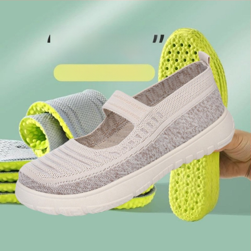 Vīriešu rokām austas slip-on kurpes — tīklota augšdaļa, gumijas zole, vasara