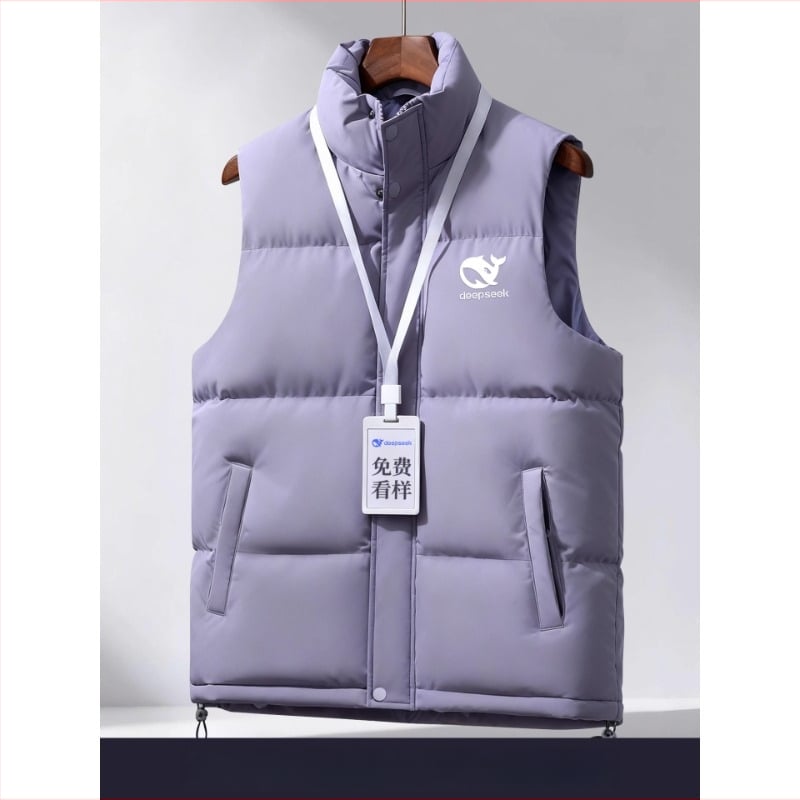 Vīriešu ziemas corduroy darba veste ar stāvošu apkakli, divpusējā aizdare, svītrainais raksts