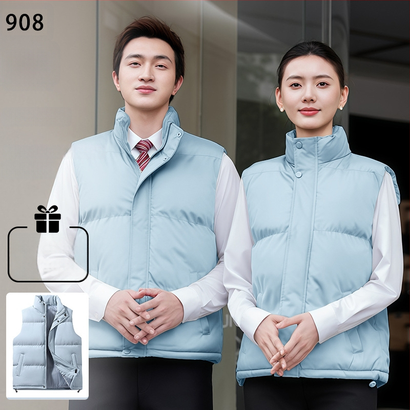 Vīriešu ziemas corduroy darba veste ar stāvošu apkakli, divpusējā aizdare, svītrainais raksts