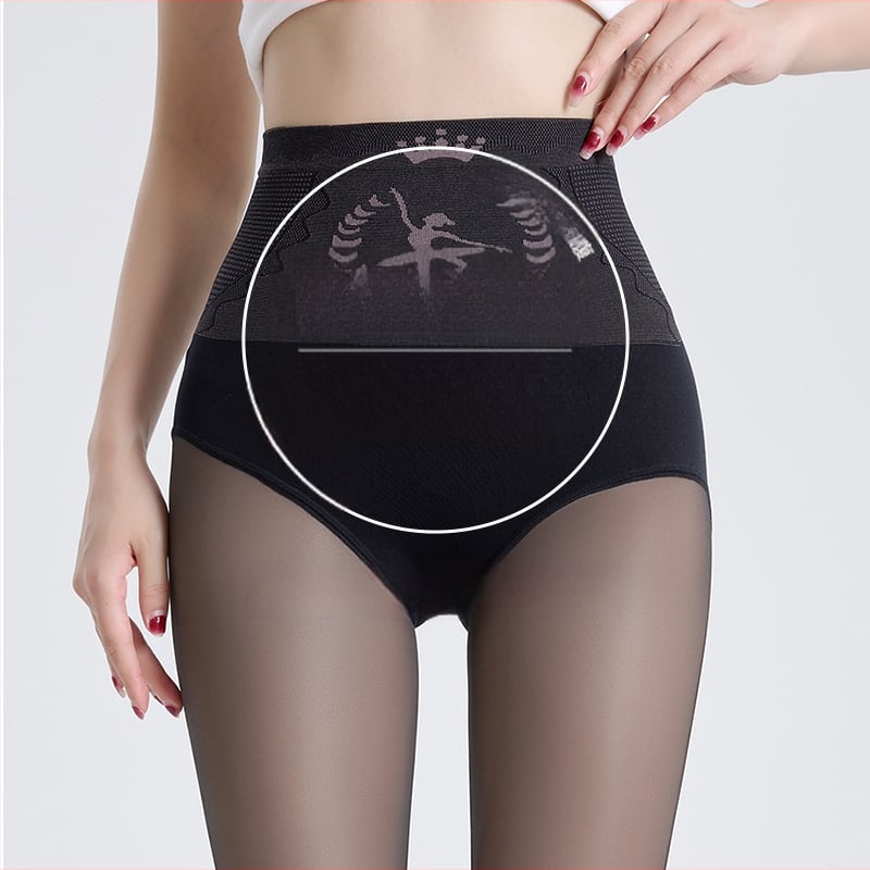 Colanți cu talie înaltă pentru ridicare fesieră și modelare, nailon gros, finisaj translucid pielii