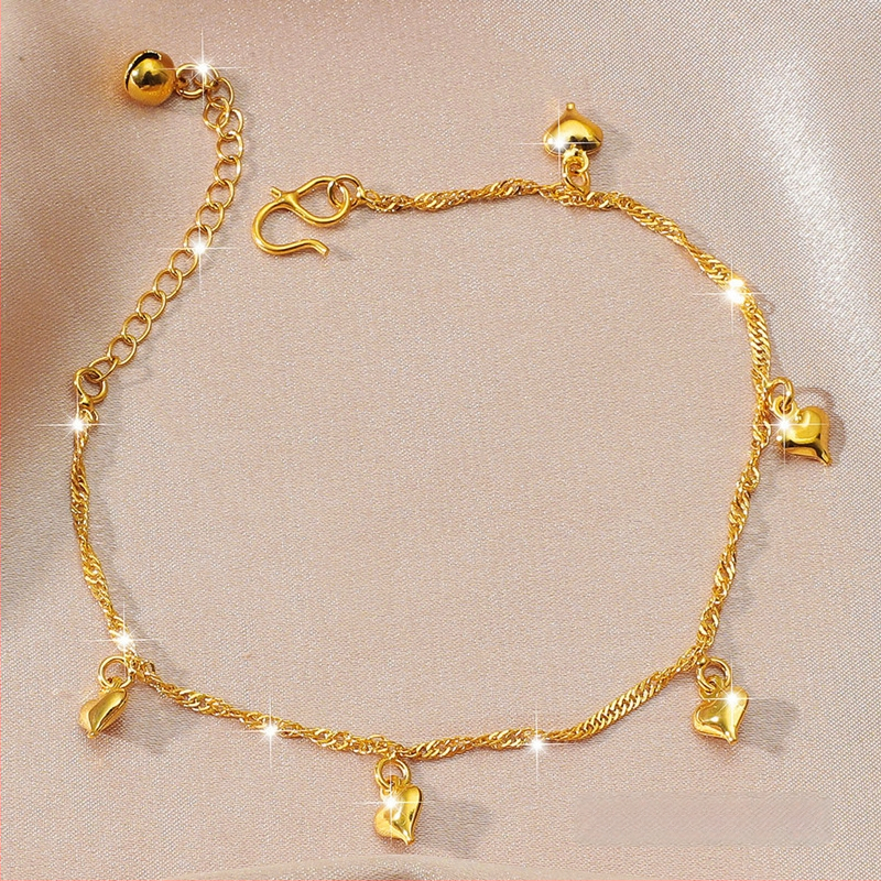 Sieviešu potīšu ankleta – vienkāršs dizains, sirds motīvs, sakausējums, XT/Xiao Tian