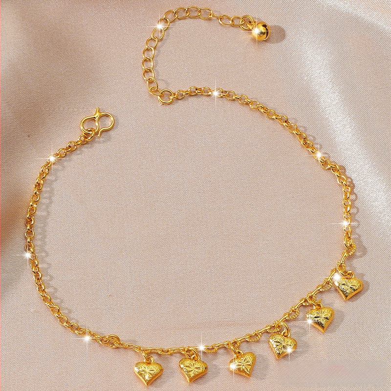 Sieviešu potīšu ankleta – vienkāršs dizains, sirds motīvs, sakausējums, XT/Xiao Tian