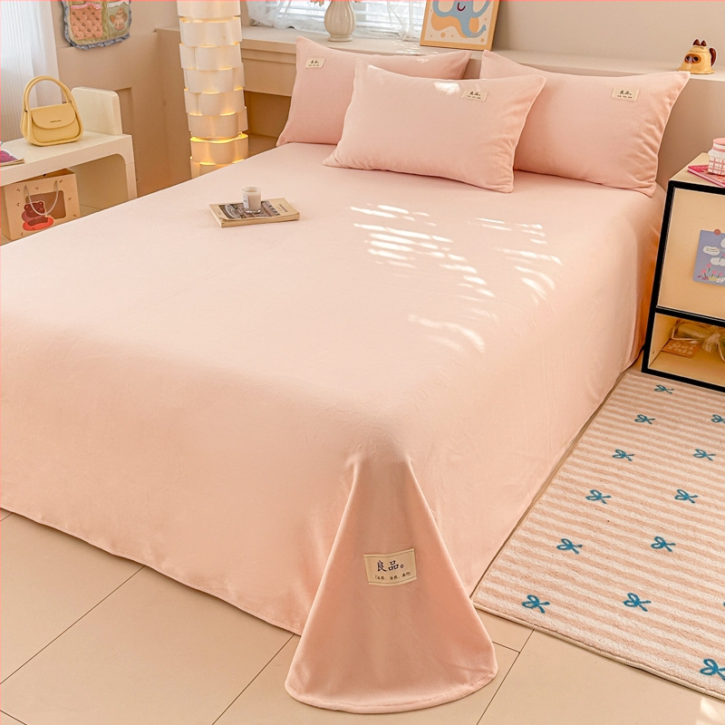 Set din flanel crem, 800–999 g, vopsire reactive, pentru toate sezoanele, 3 piese