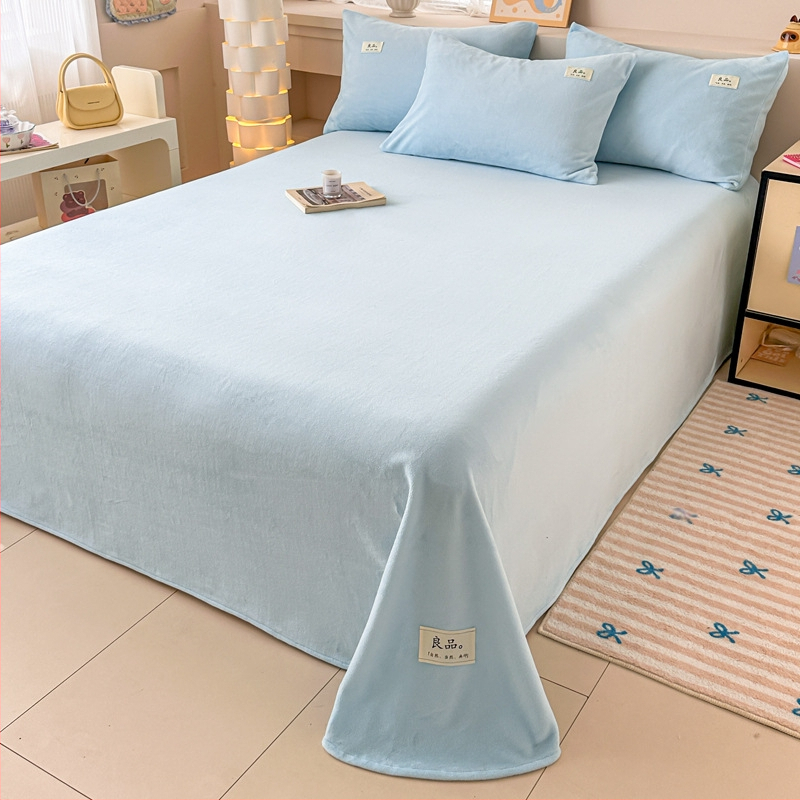 Set din flanel crem, 800–999 g, vopsire reactive, pentru toate sezoanele, 3 piese