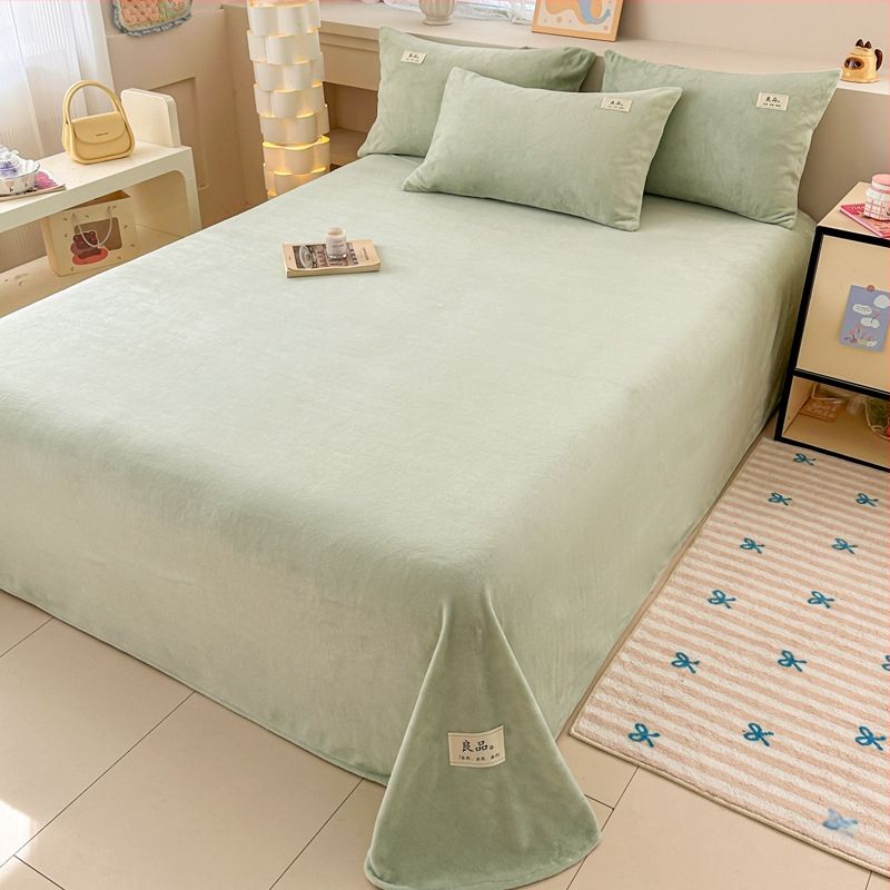 Set din flanel crem, 800–999 g, vopsire reactive, pentru toate sezoanele, 3 piese