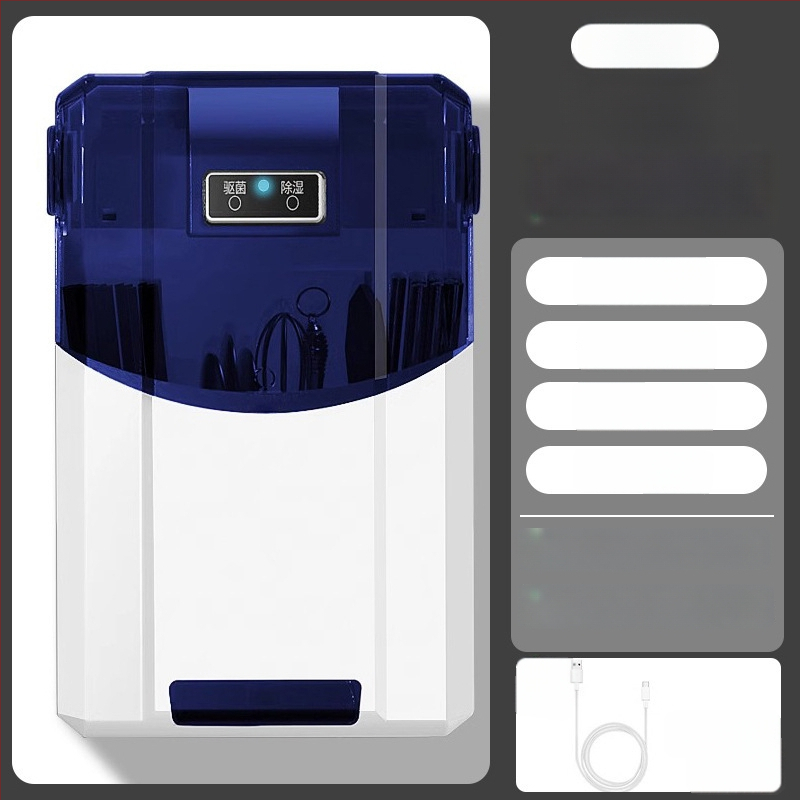 Falihoz szerelhető fertőtlenítő evőpálcika tartó és szárító – anyag: PP; rögzítés: falra; funkciók: fertőtlenítés és szárítás; por elleni védelem