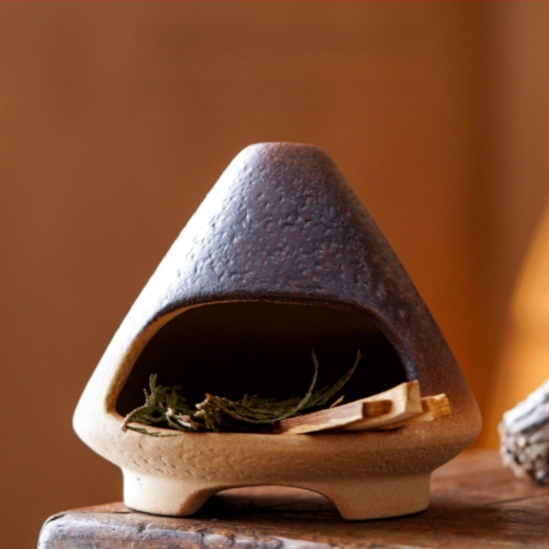 Керамична ароматерапевтична печка - ръчна изработка, устойчива на открит пламък, керамична конструкция
