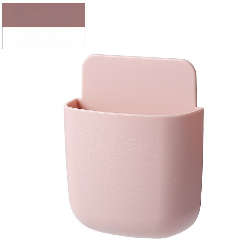 Tālruņa tālvadības pults uzglabāšanas kastīte ar sienas stiprinājumu TV/AC; naktsgaldā uzlādes plaukts mobilajiem tālruņiem; PP plastmasa, modelis Ykqsnh; funkcija: uzglabāšana; stils: moderns minimālisms