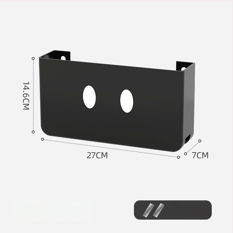 Sienā piestiprinājama uzglabāšanas kaste mājas WiFi maršrutētājiem, set-top kastēm un tālvadības pultīm — PP materiāls, modelis 10015, svars 0,3 kg, daudzfunkcionāls, mūsdienīgs minimālisma stils