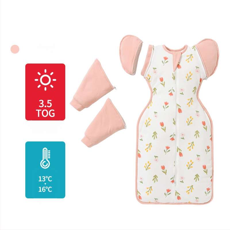 Guļammaiss zīdainim, kokona stila, kokvilnas audums ar zīda pildījumu, piemērots zīdaiņiem 0–1 gadu