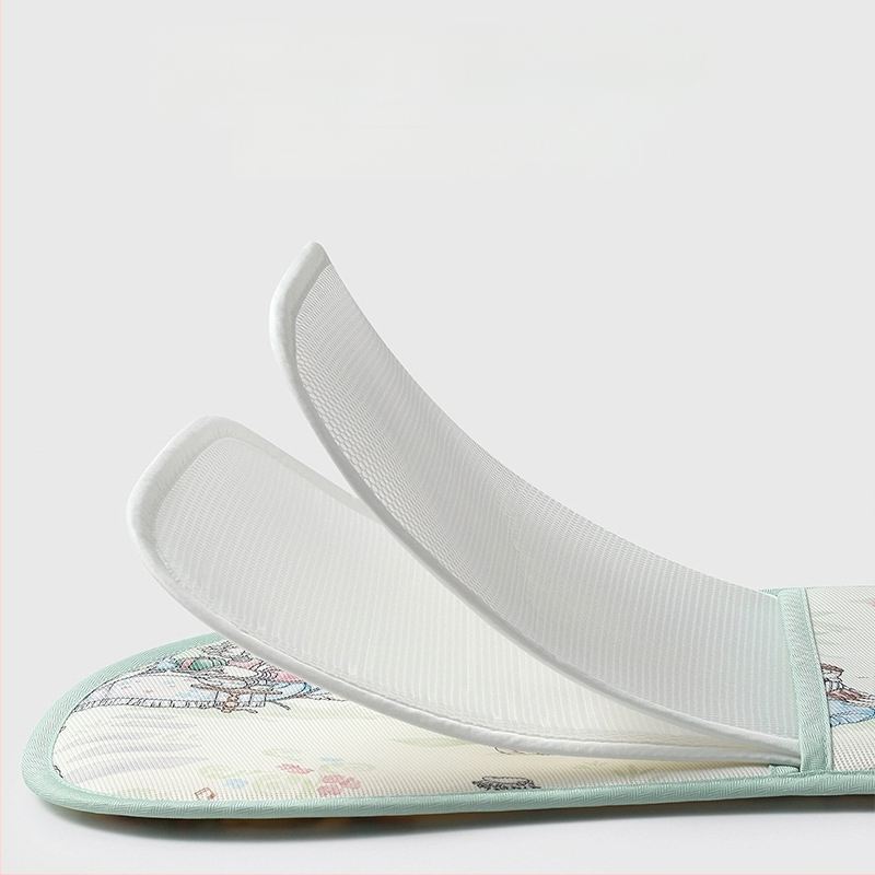 Bērnu mats gultiņai un bērnudārzam - Ice Silk vasaras mats, bambusa šķiedra, 0-1 gadi, pielāgojams, privātā zīme