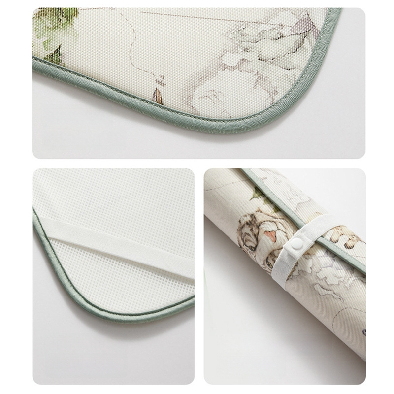 Bērnu mats gultiņai un bērnudārzam - Ice Silk vasaras mats, bambusa šķiedra, 0-1 gadi, pielāgojams, privātā zīme