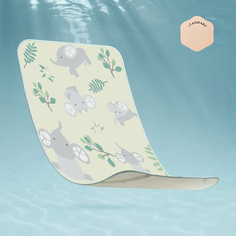 Bērnu mats gultiņai un bērnudārzam - Ice Silk vasaras mats, bambusa šķiedra, 0-1 gadi, pielāgojams, privātā zīme