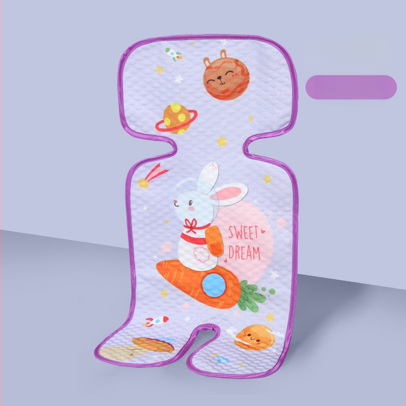 Vaiko sėdynės pagalvėlė – vėsinanti Ice Silk medžiaga, universalus saugos sėdynės kilimėlis vežimėliui ir valgomojo kėdutei