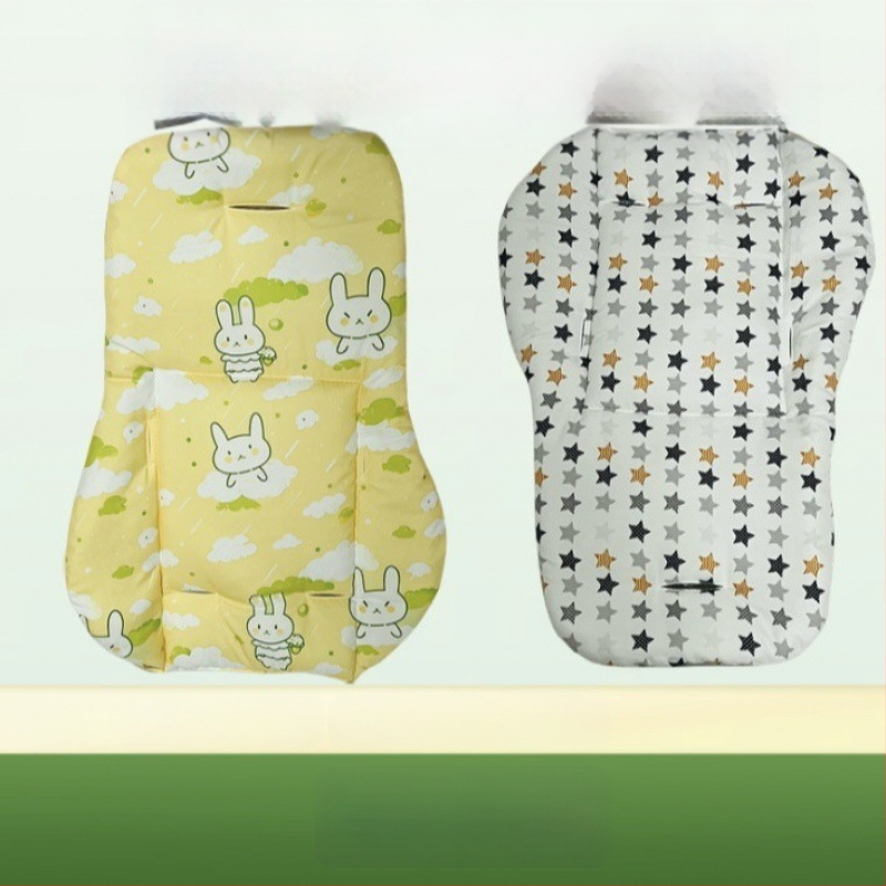 Kokvilnas sēdekļa spilventiņš bērnu ratiem – visām sezonām, piemērots 0–3 gadu vecumam