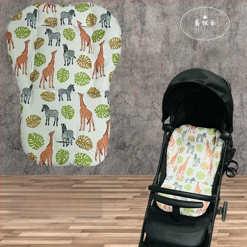 Kokvilnas sēdekļa spilventiņš bērnu ratiem – visām sezonām, piemērots 0–3 gadu vecumam