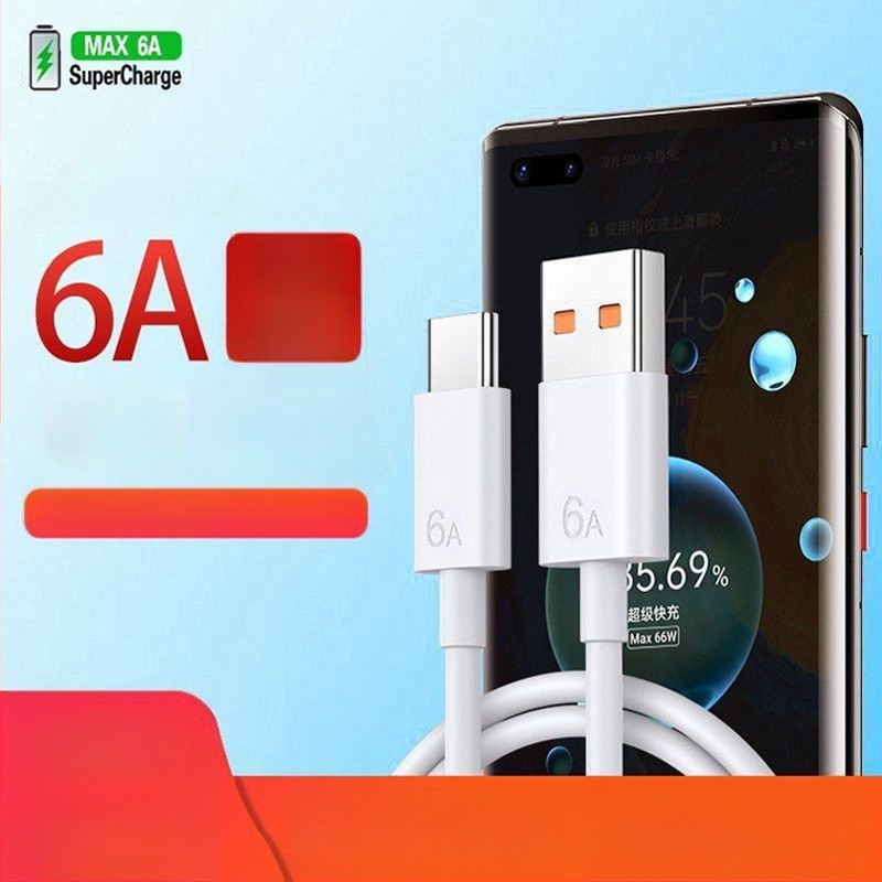 66W kõrge efektiivsusega kiirlaadija Huawei P50 Pro jaoks, 6A andmekaabel, 3C sertifikaat, toetab 40W kiirlaadimist