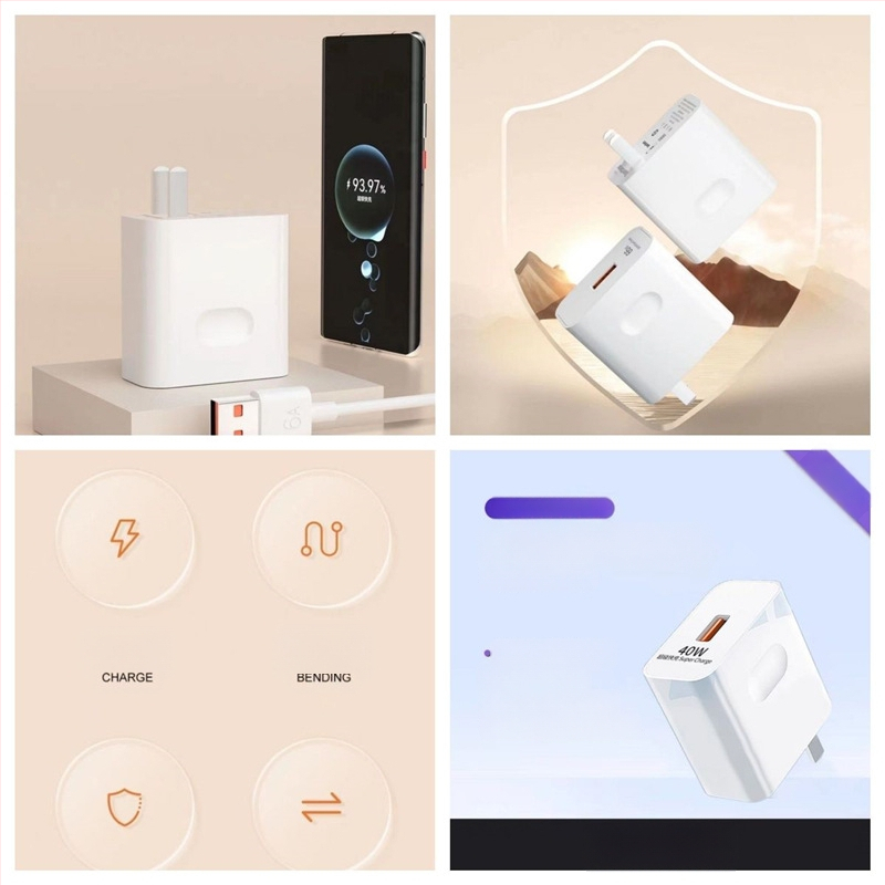 66W kõrge efektiivsusega kiirlaadija Huawei P50 Pro jaoks, 6A andmekaabel, 3C sertifikaat, toetab 40W kiirlaadimist