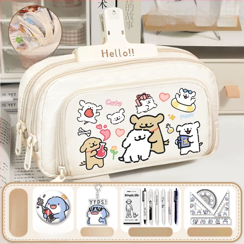 Rašiklių dėklas mokiniams - Nothing • audinys • unisex • mados tendencija • animacijos raštas