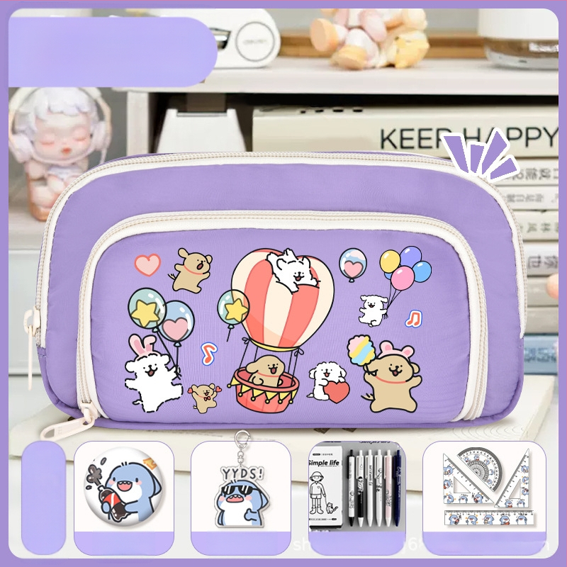 Rašiklių dėklas mokiniams - Nothing • audinys • unisex • mados tendencija • animacijos raštas