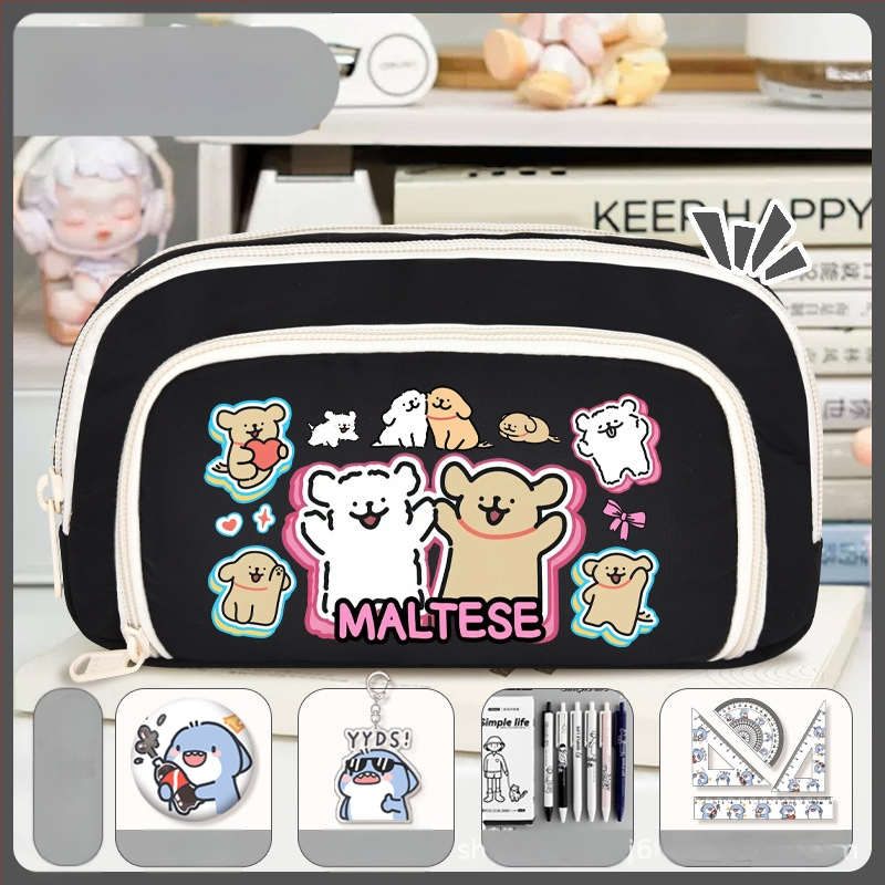 Rašiklių dėklas mokiniams - Nothing • audinys • unisex • mados tendencija • animacijos raštas