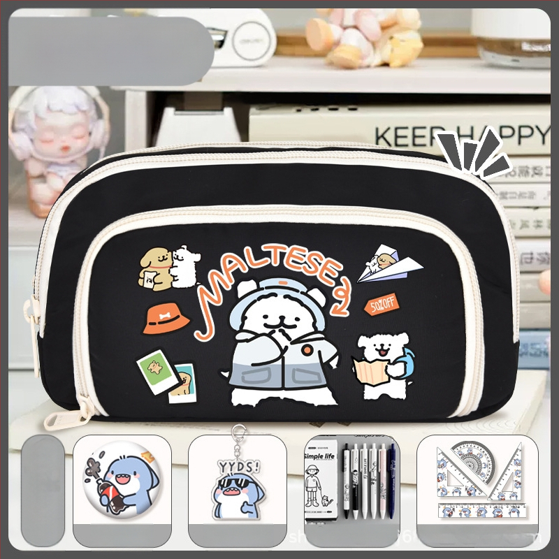 Rašiklių dėklas mokiniams - Nothing • audinys • unisex • mados tendencija • animacijos raštas