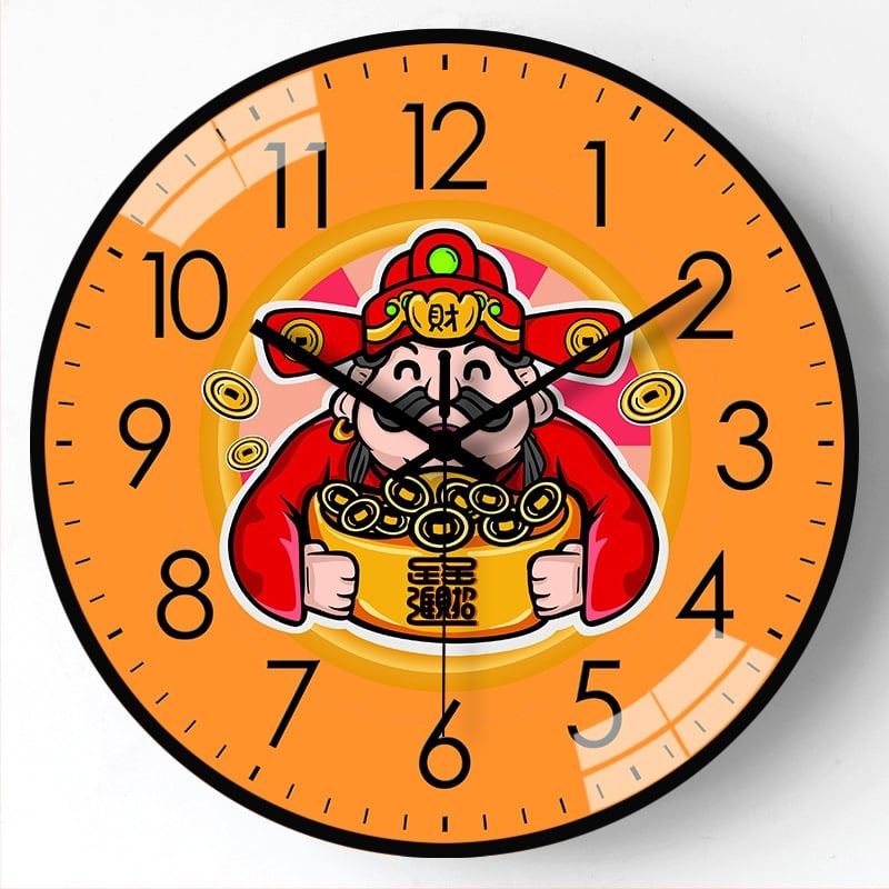 Seinakell - hiina stiilis, ümmargune plastikkorpus, sekundijooks, töötab patareiga