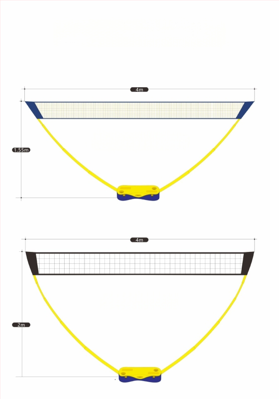Stâlp portabil pentru plasă de volei și badminton | Montaj rapid, utilizare duală în exterior (Greutate 4 kg)