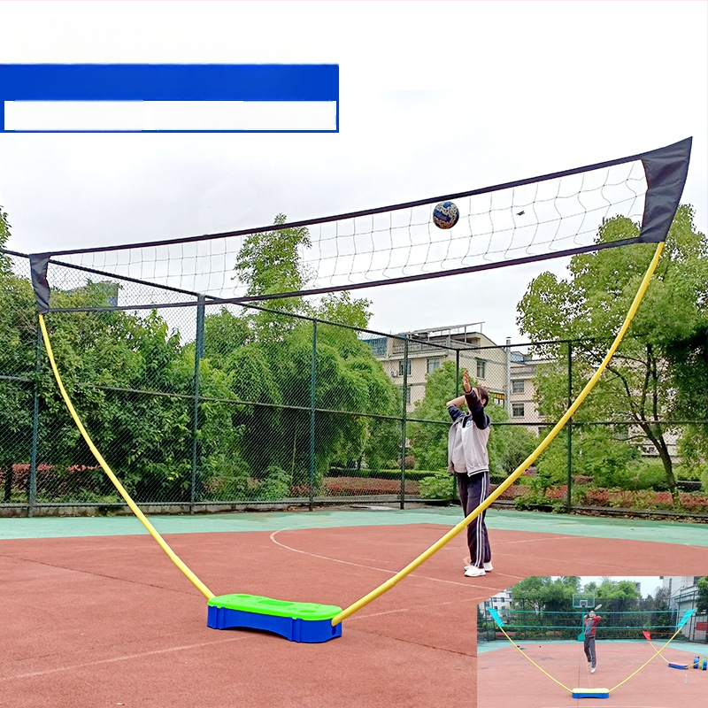 Stâlp portabil pentru plasă de volei și badminton | Montaj rapid, utilizare duală în exterior (Greutate 4 kg)