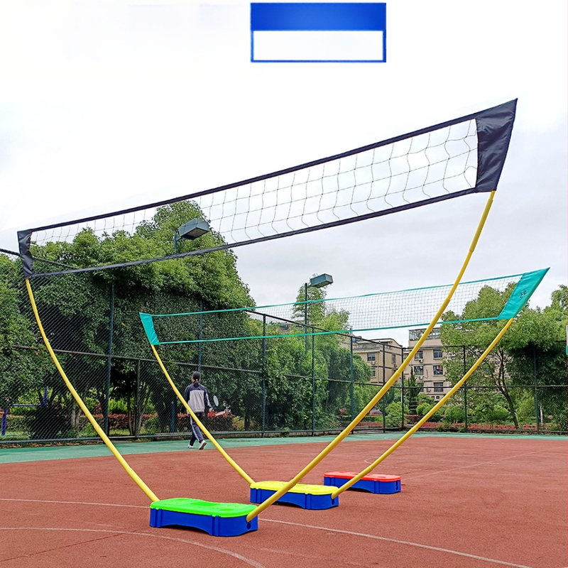 Stâlp portabil pentru plasă de volei și badminton | Montaj rapid, utilizare duală în exterior (Greutate 4 kg)
