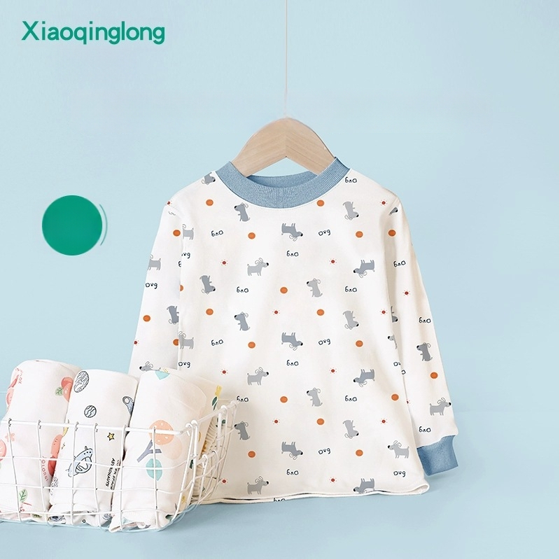 Kokvilnas bērnu pamata tops pavasara–rudens sezonai, unisex, ar augstu apkakli, 100% kokvilna, 3–8 gadi, bez kapuces.