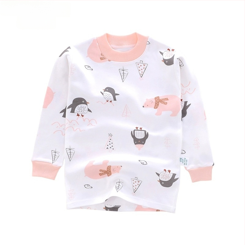 Kokvilnas bērnu pamata tops pavasara–rudens sezonai, unisex, ar augstu apkakli, 100% kokvilna, 3–8 gadi, bez kapuces.