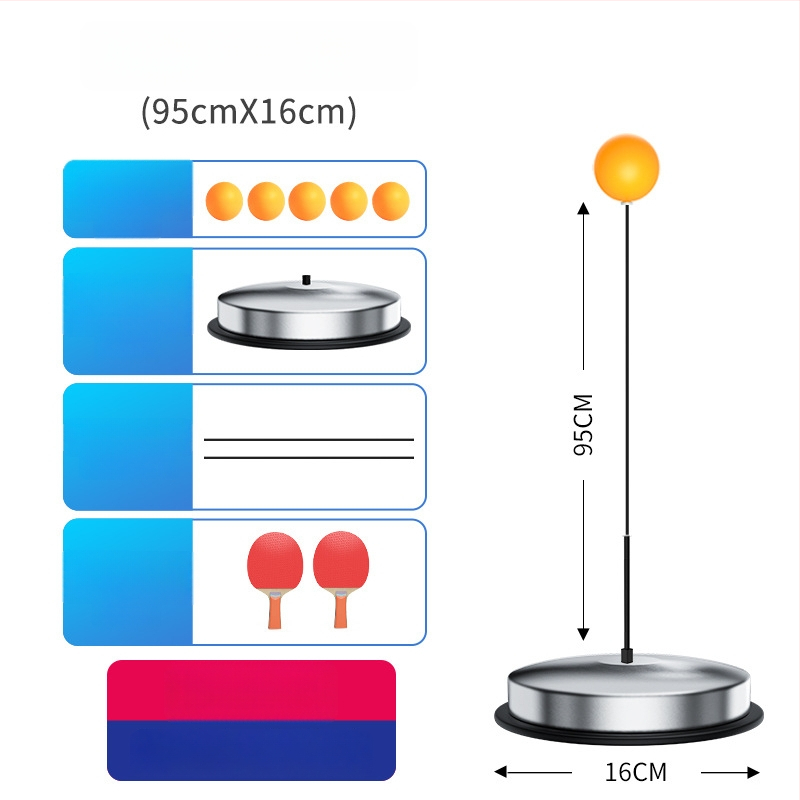 Galda tenisa treneris iekšējai lietošanai ar elastīgu garu asu un piesūcekni, Adking zīmols, drukāts logotips, pieejams privātais zīmols