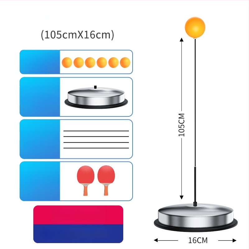 Galda tenisa treneris iekšējai lietošanai ar elastīgu garu asu un piesūcekni, Adking zīmols, drukāts logotips, pieejams privātais zīmols