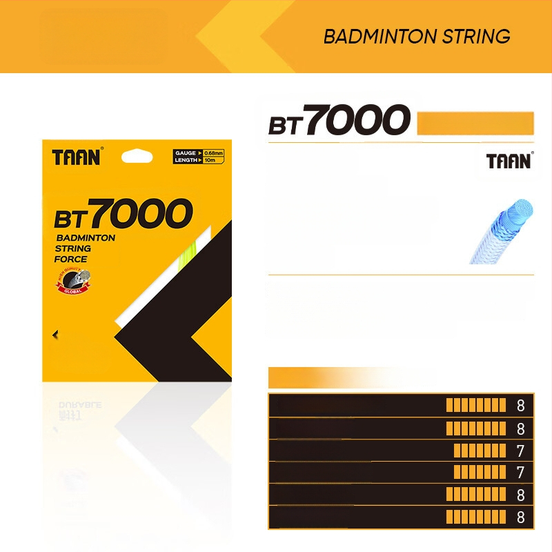 BT7000 badminton trosīte – augsta elastība, diametrs 0,68 mm, triecienu absorbcija