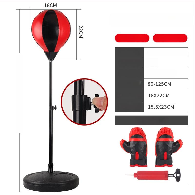 Vaikų bokso treniruočių rinkinys su Speed Ball ir smėlio maišeliu, audinio medžiaga, prekės ženklas Shang Sile, 7–14 metų amžiaus, pakuotė: spalvota dėžutė arba balta dėžutė