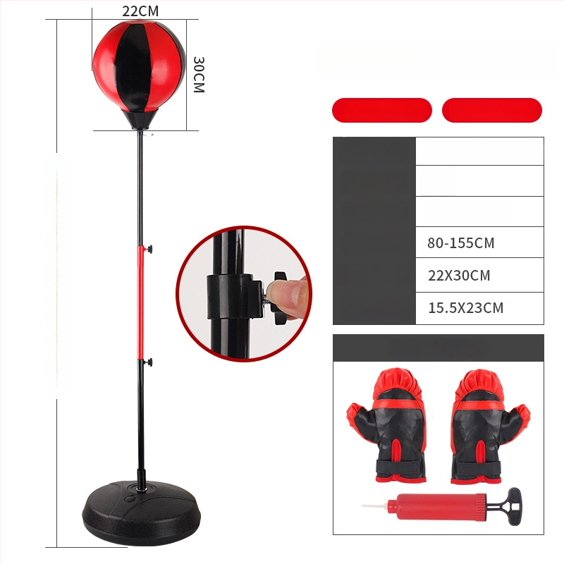 Vaikų bokso treniruočių rinkinys su Speed Ball ir smėlio maišeliu, audinio medžiaga, prekės ženklas Shang Sile, 7–14 metų amžiaus, pakuotė: spalvota dėžutė arba balta dėžutė
